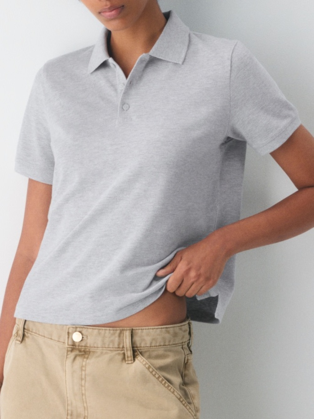 TNA Cauilfield Light Gray Polo Shirt